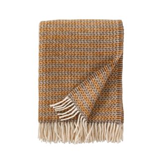 Klippan of Sweden Curve Crème Caramel Wool Throw